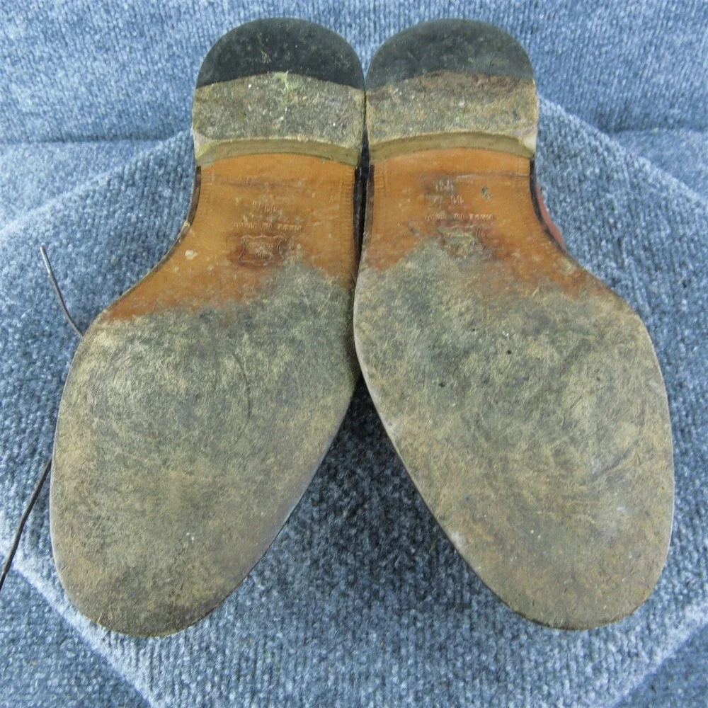 Vito Rufolo Mens Shoes‎ Size 11 Made In Italy Brown Leather Split Oxford Sharp